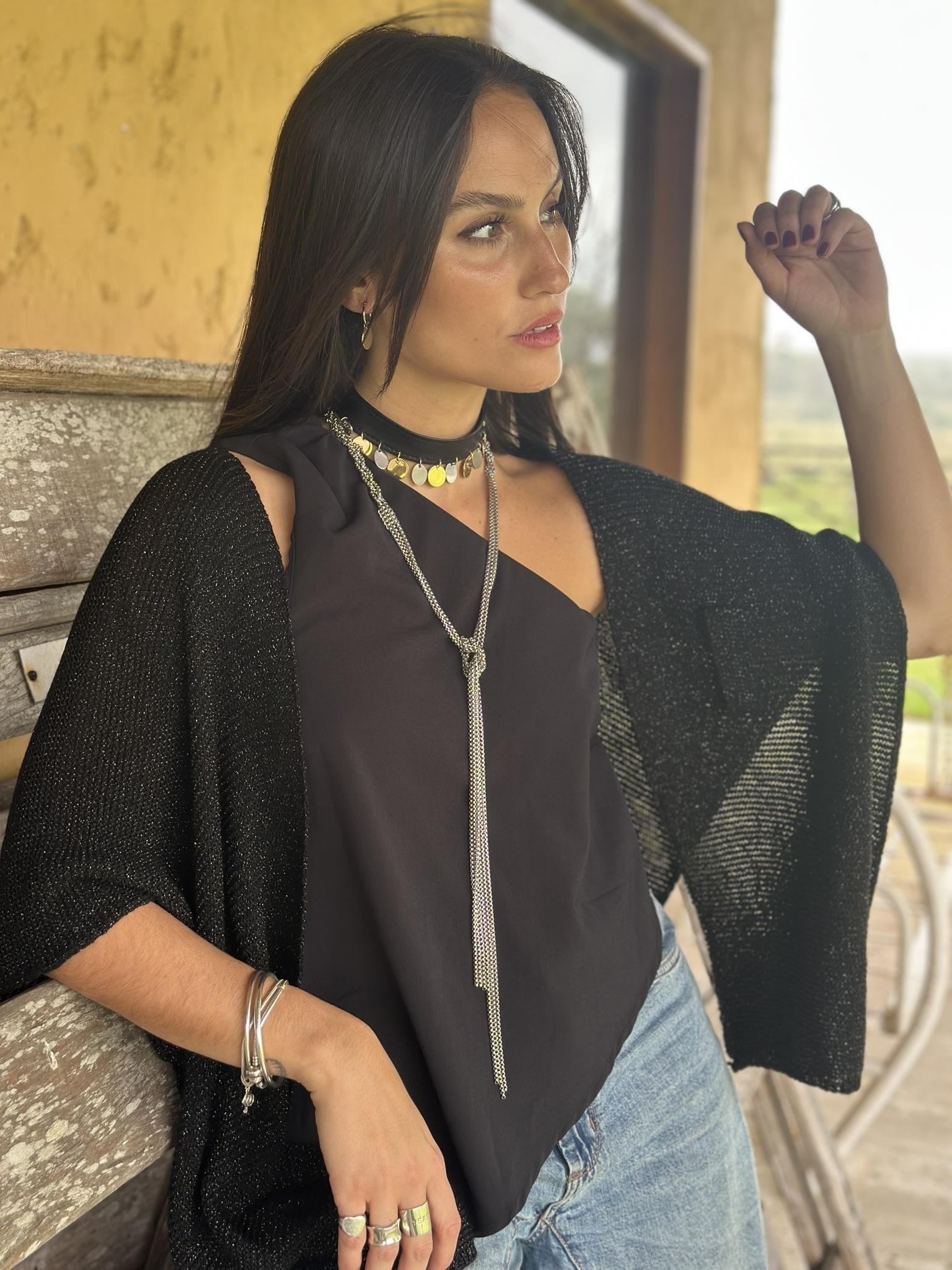 Collar Rabel plateado talle unico