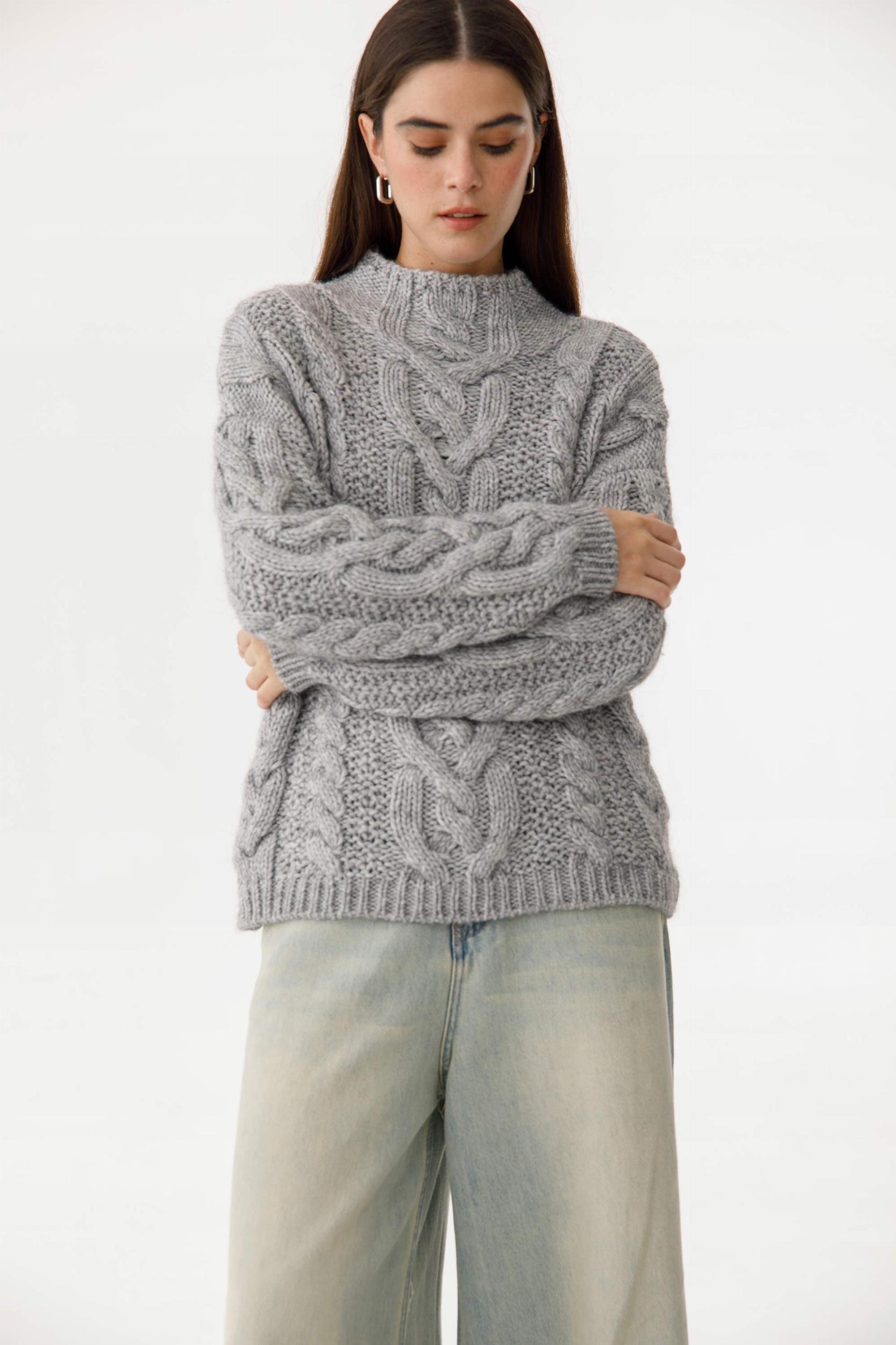 Sweater Roberta gris talle unico