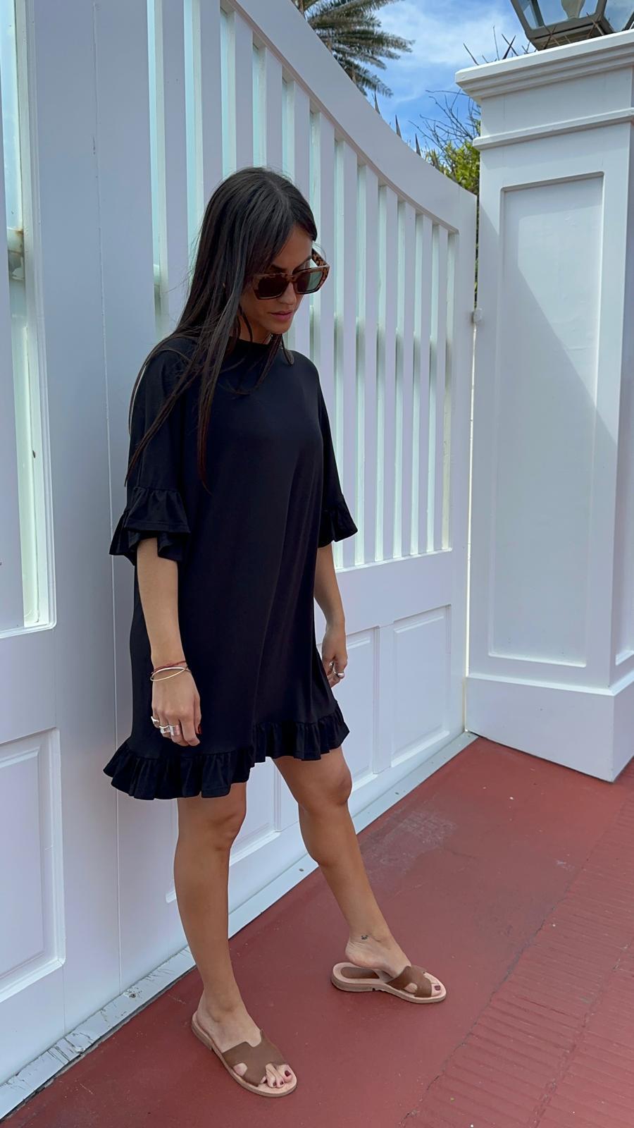 Vestido Jacinta negro talle unico