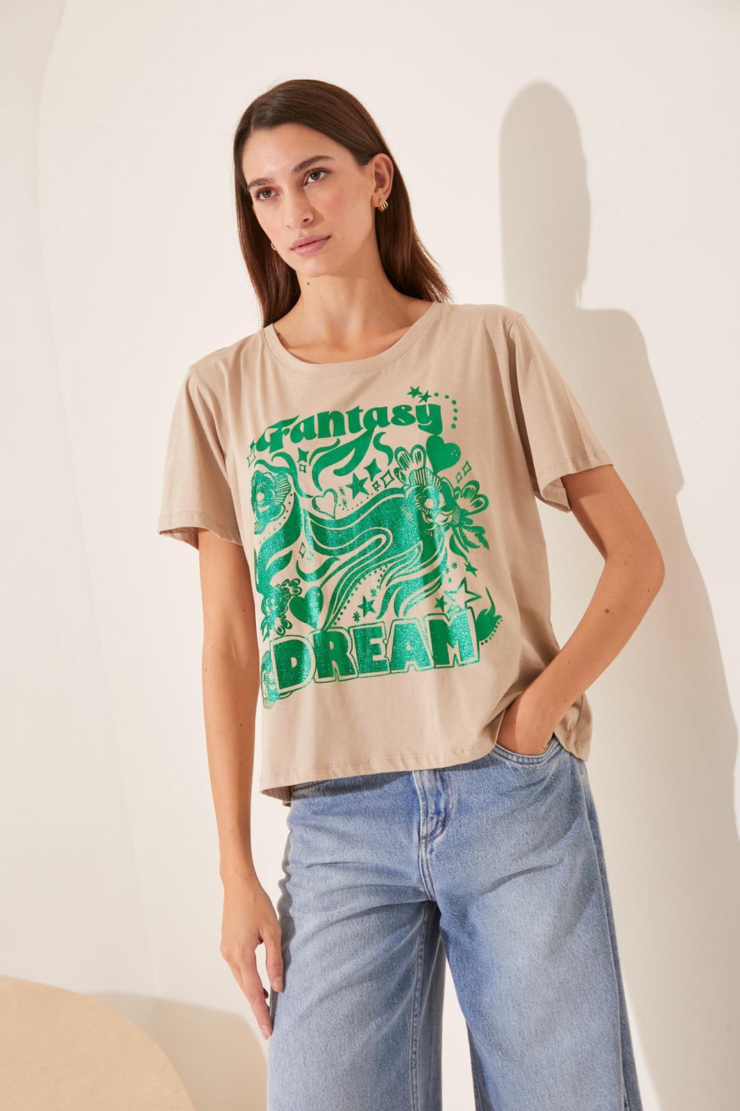 REMERA FANTASY beige m/l