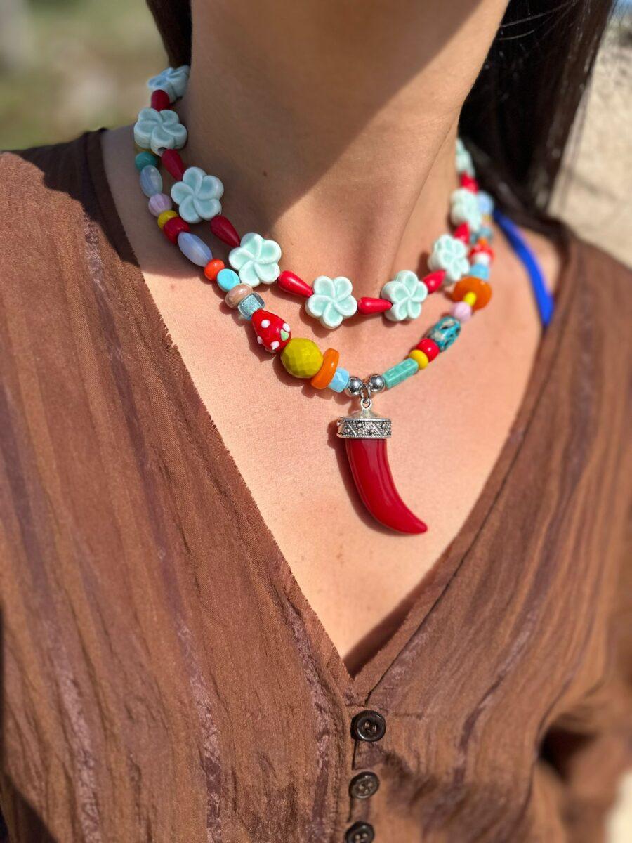 Collar Holbox rojo talle unico