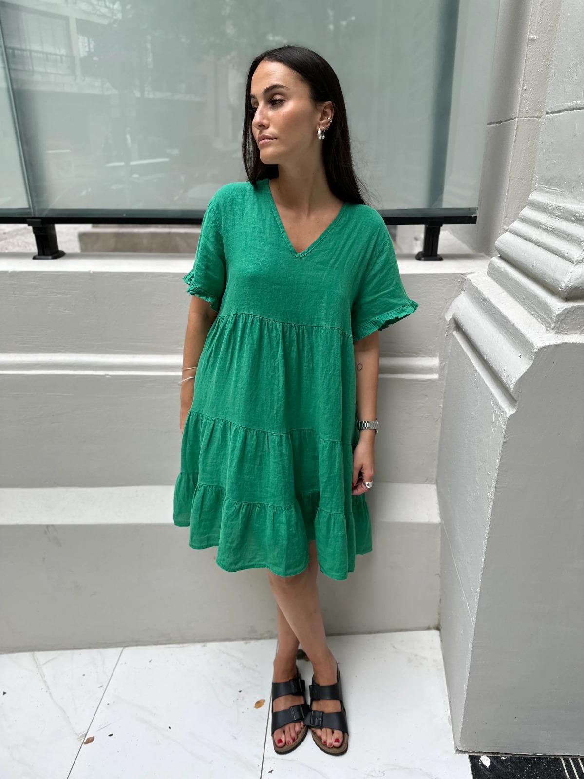 Vestido Volterra verde talle unico