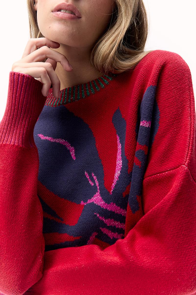 Sweater Midnight Orchid rojo s