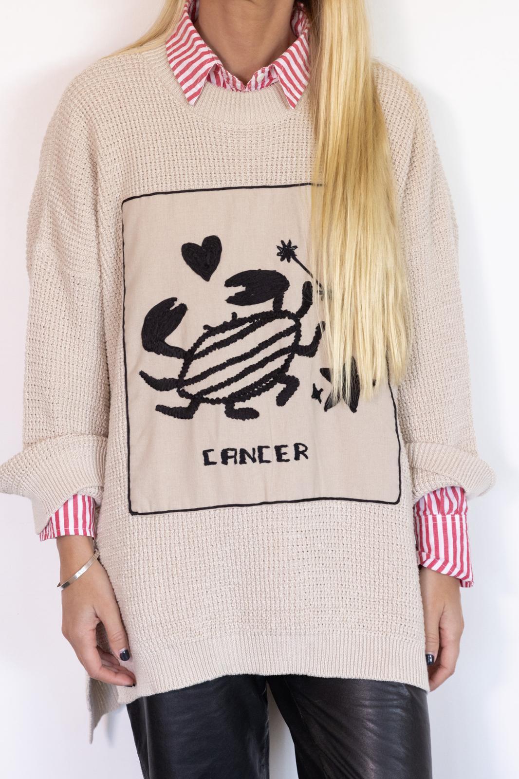 Sweater Cáncer crudo talle unico