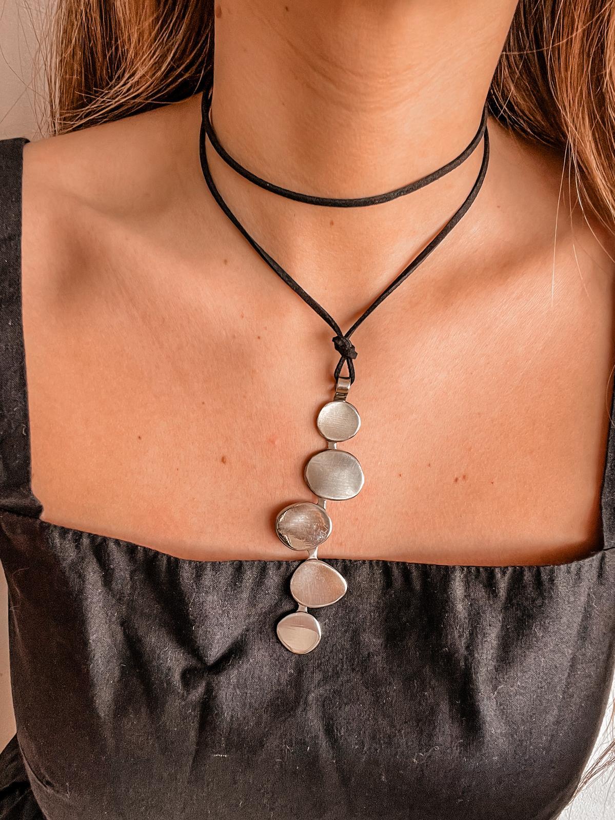 Collar Malta tiento plateado n/a