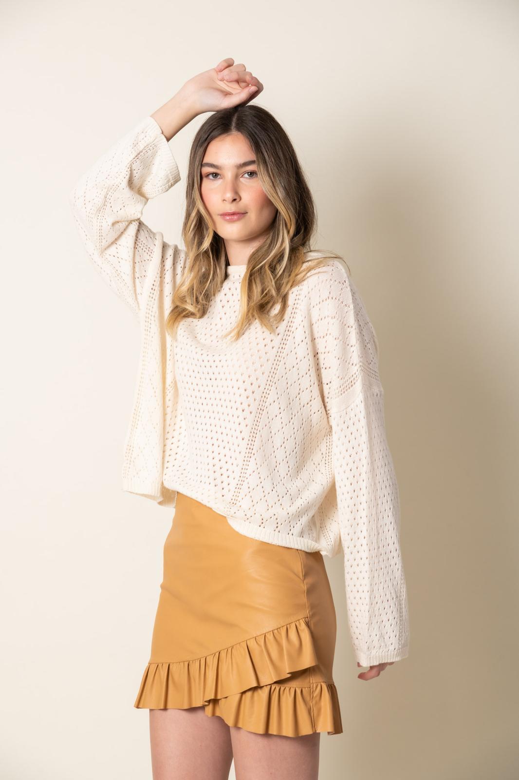 FALDA SLASH camel s