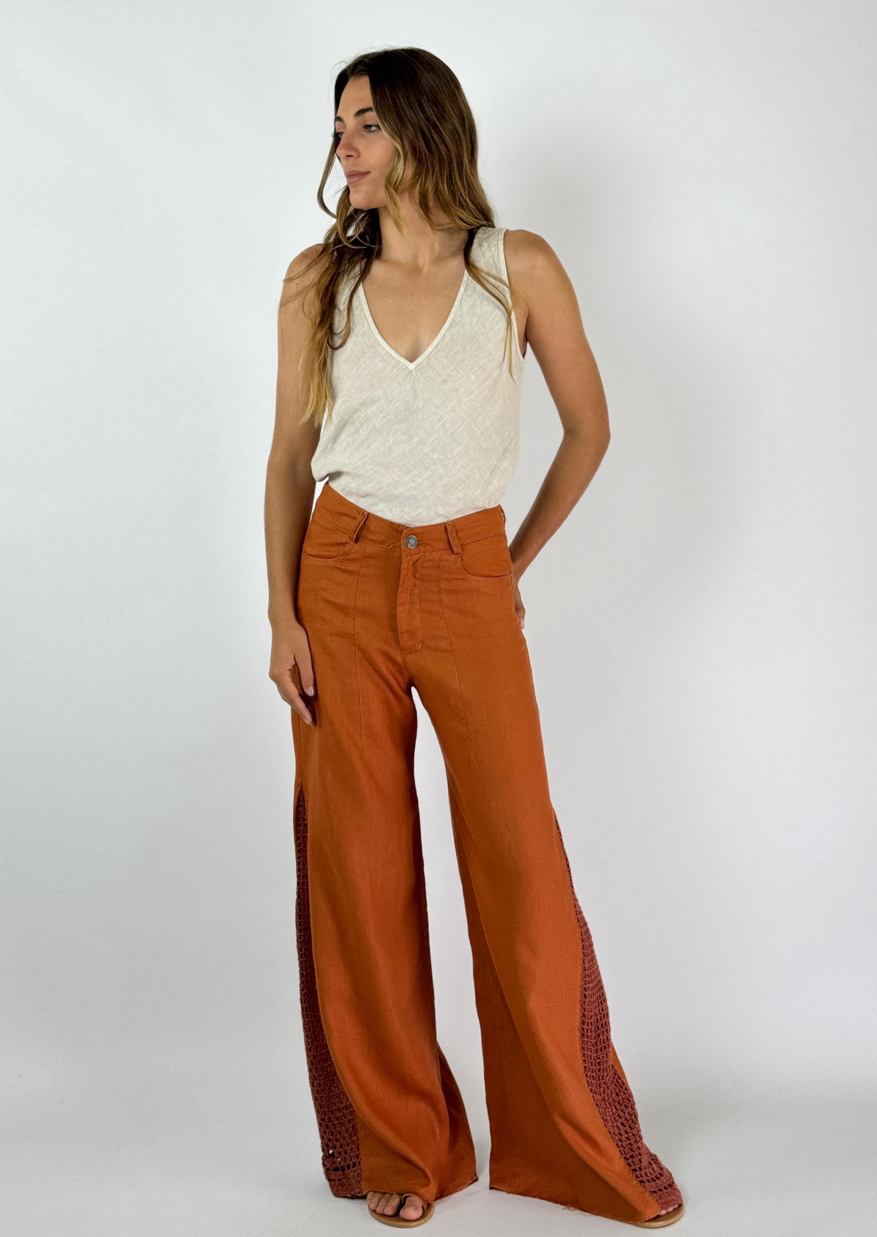 PANTALON JACINTO NEW CROCHET terracota xl