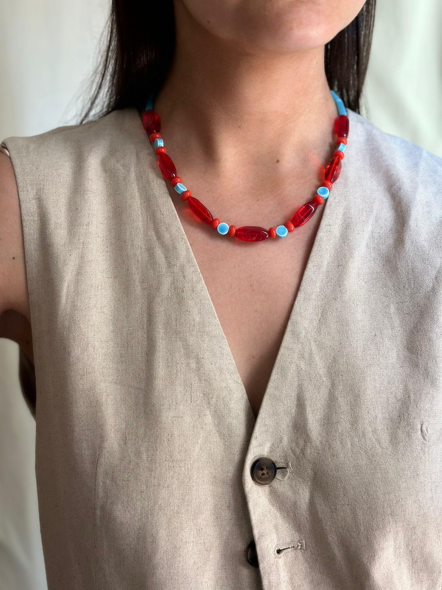 Collar Carroza rojo talle unico