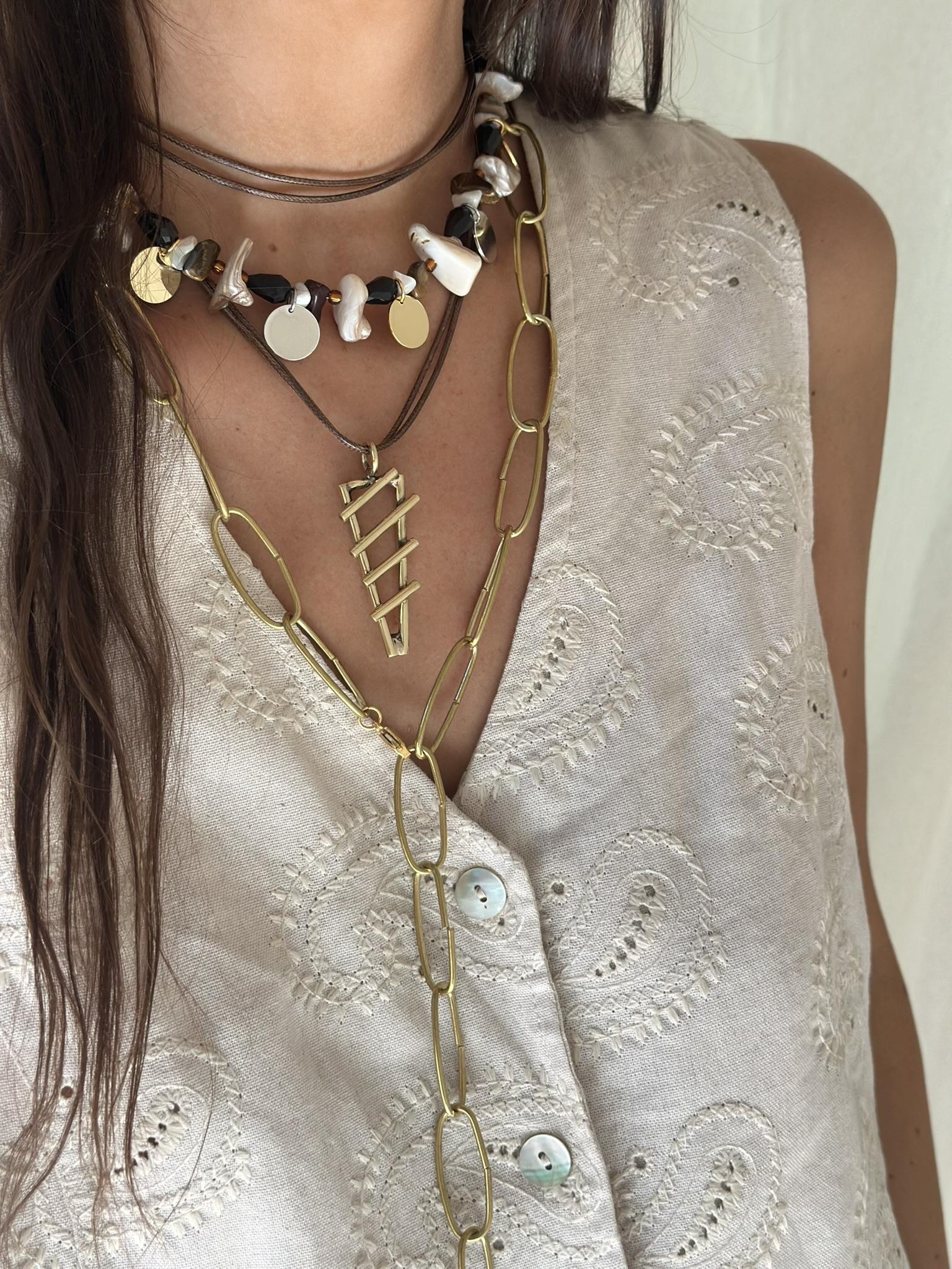 Collar Pax dorado talle unico