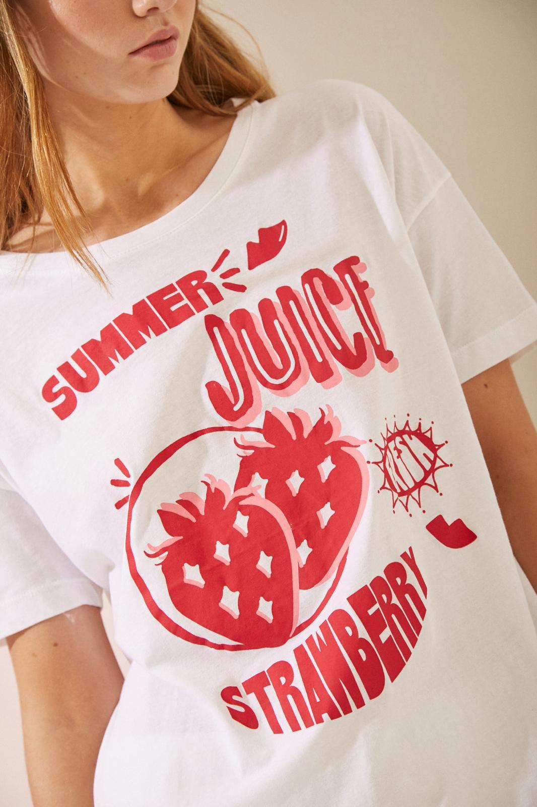 REMERA STRAWBERRY blanco m/l