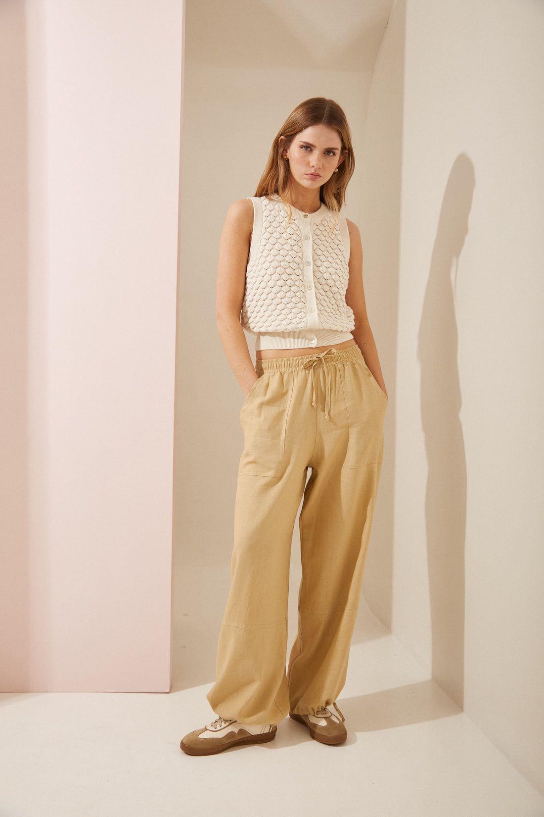 PANTALON TROPICAL beige m