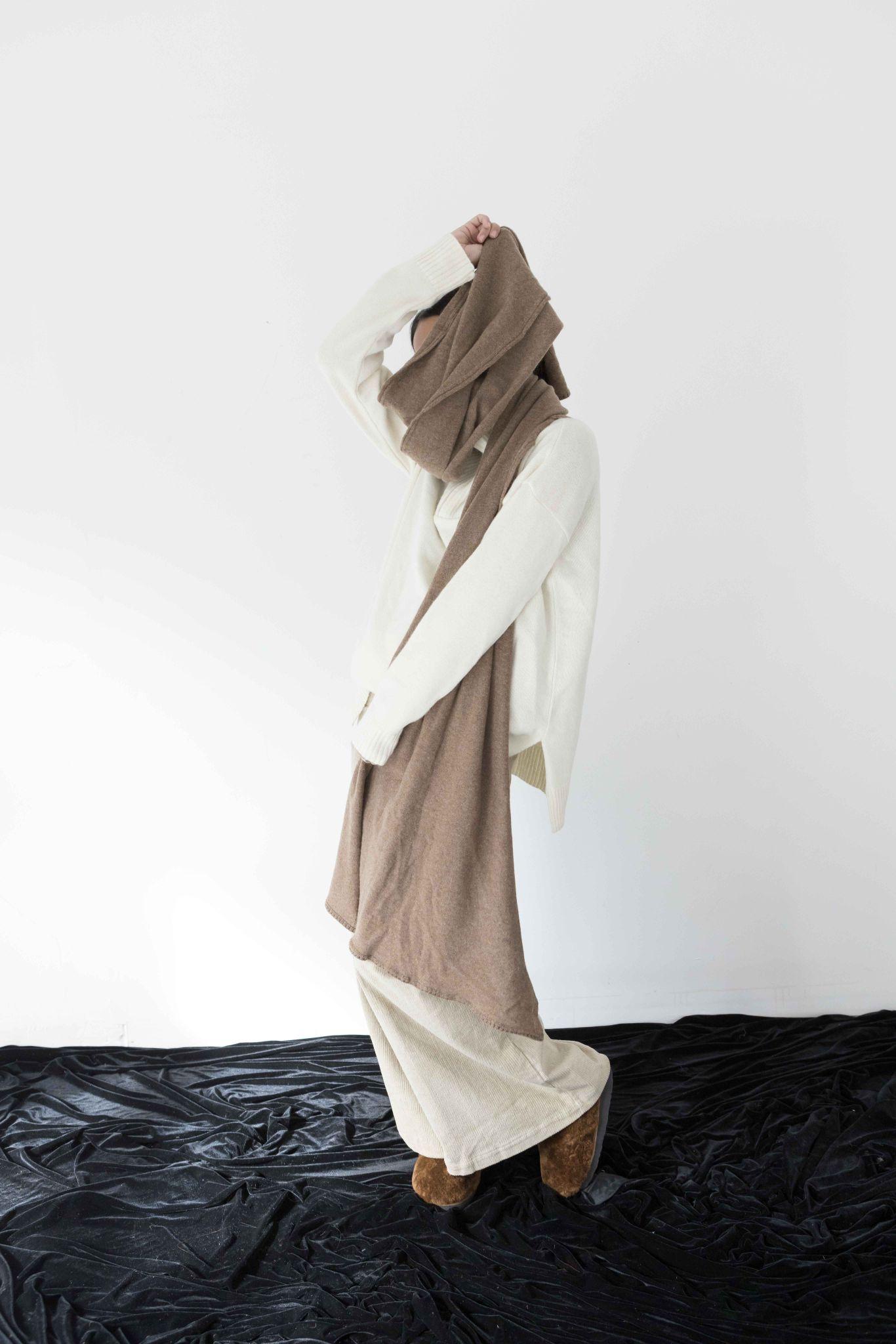 Pashmina PUR beige talle unico