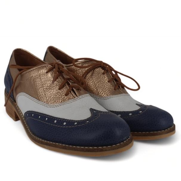 Zapato Oxford  Juno azul 36