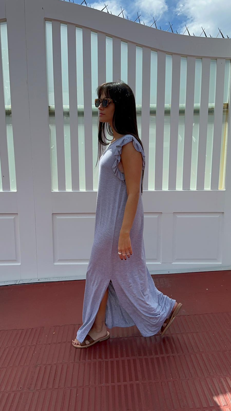 Vestido Filippa gris melange talle unico