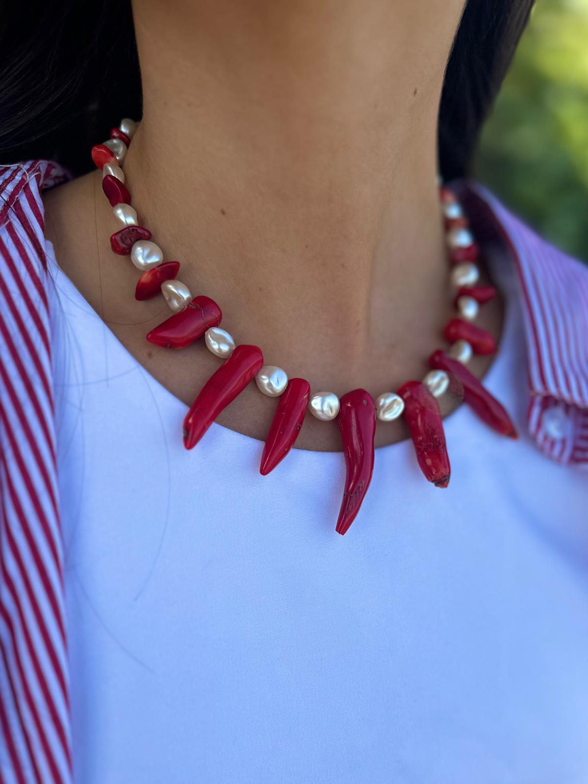 Collar Tocha rojo talle unico