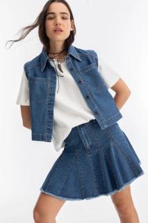 Falda Azalea en Denim - Indigo azul l