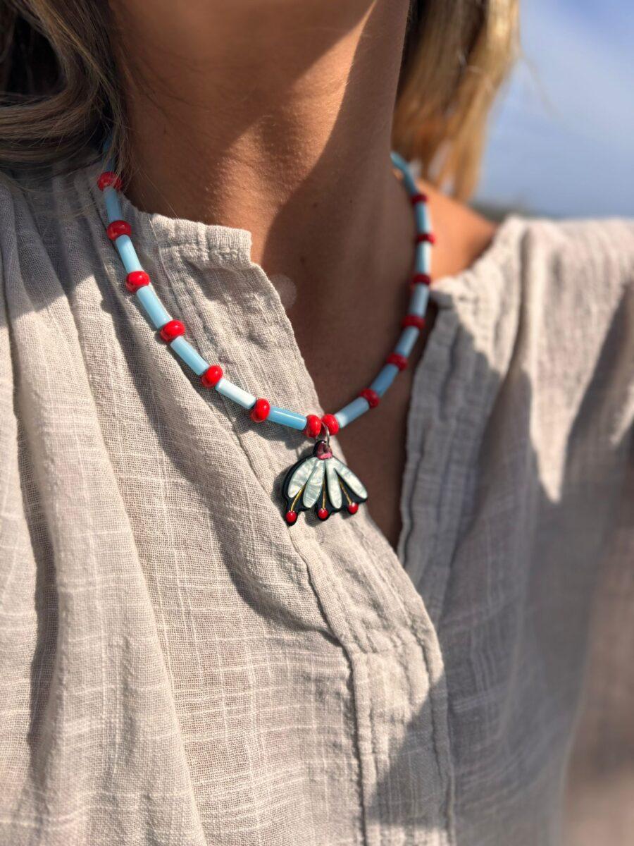 Collar Malta rojo talle unico