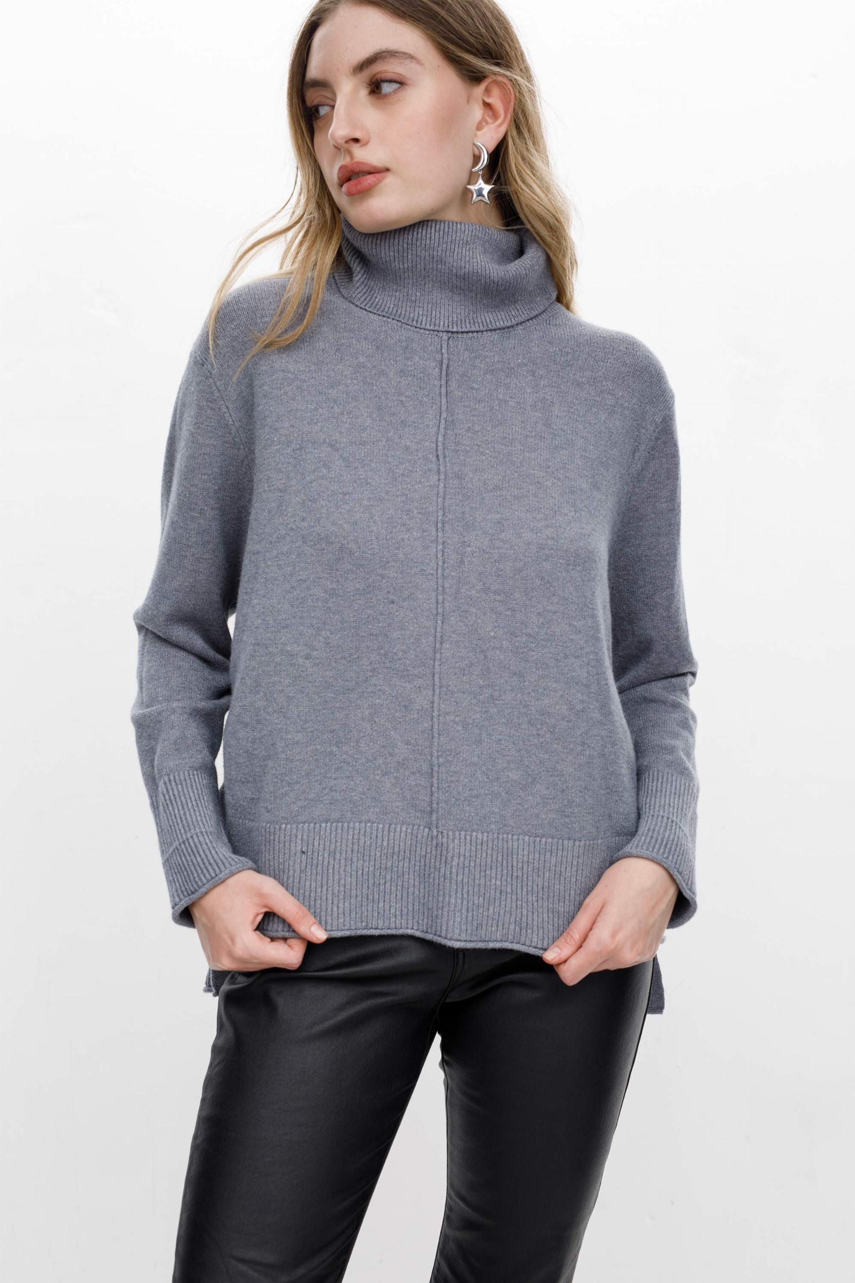 Sweater Polera Serrana gris talle unico