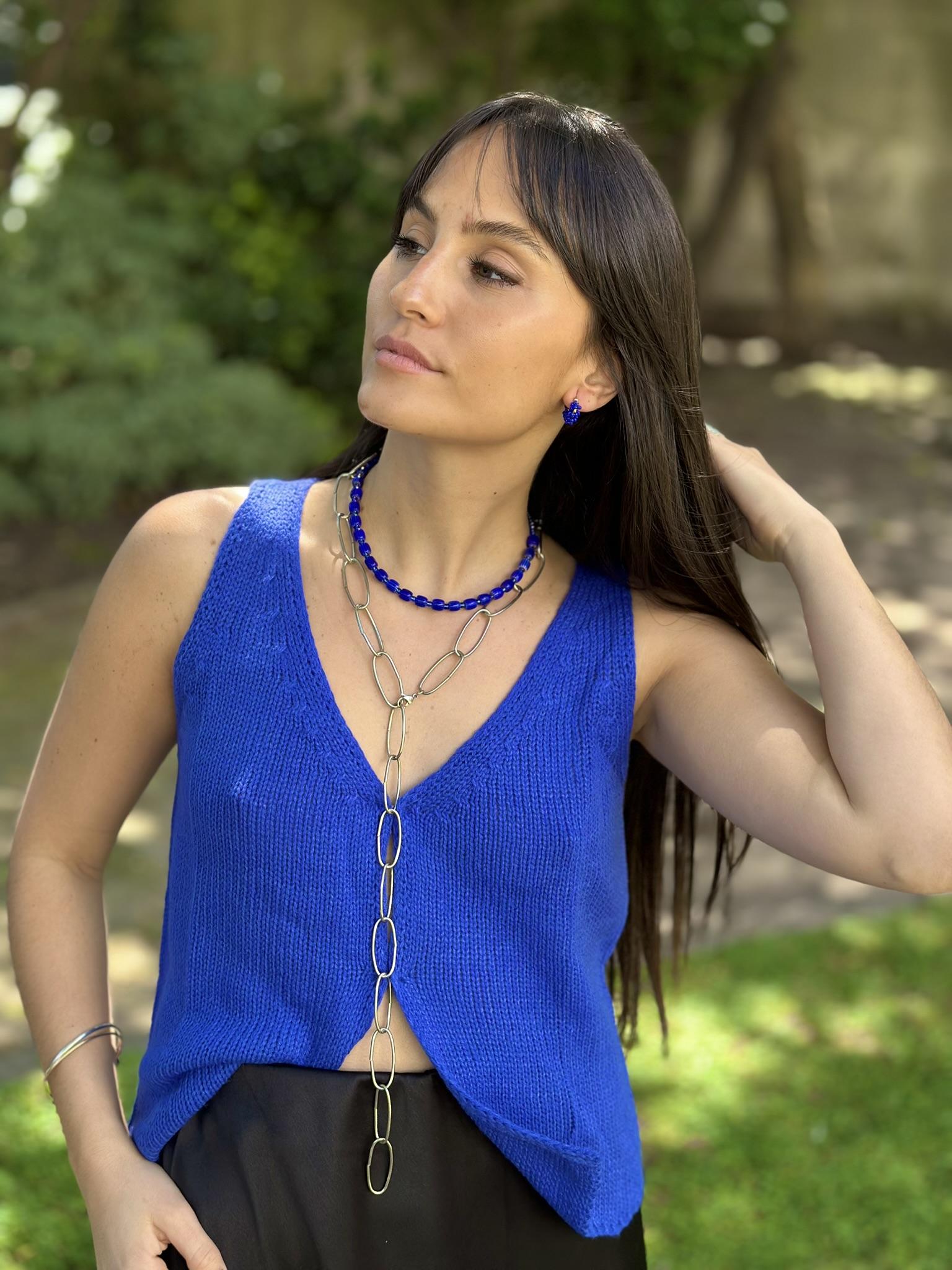 Collar Salsa azul talle unico