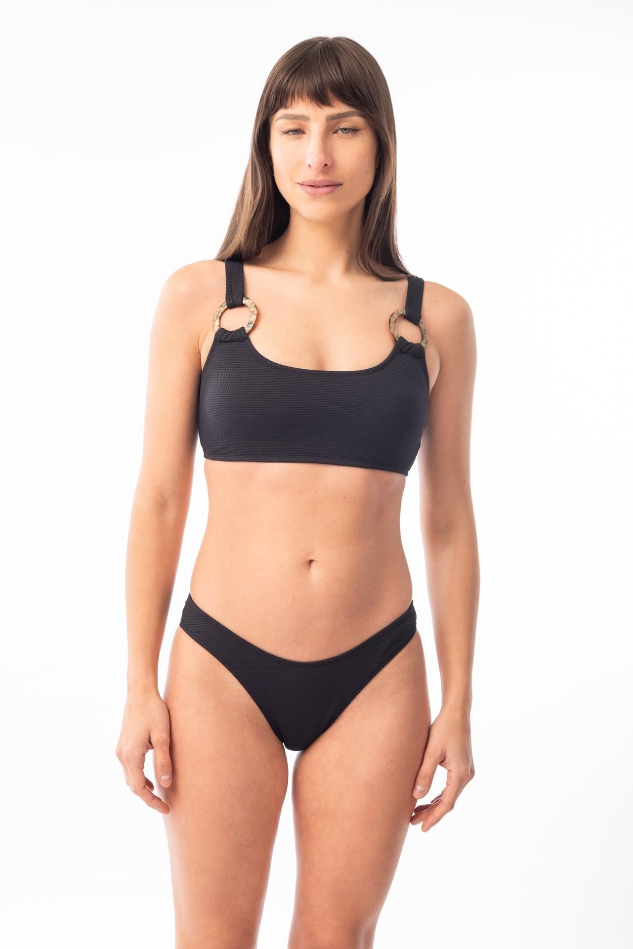 Paraiso- Bikini Top con Argollas negro m