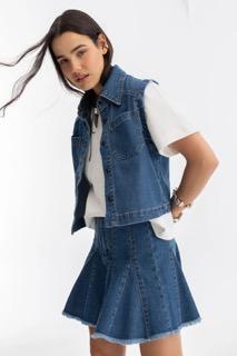 Falda Azalea en Denim - Indigo azul s