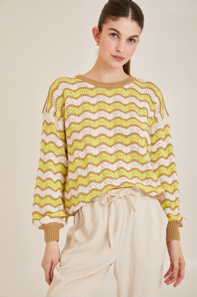 SWEATER AMBER camel talle unico