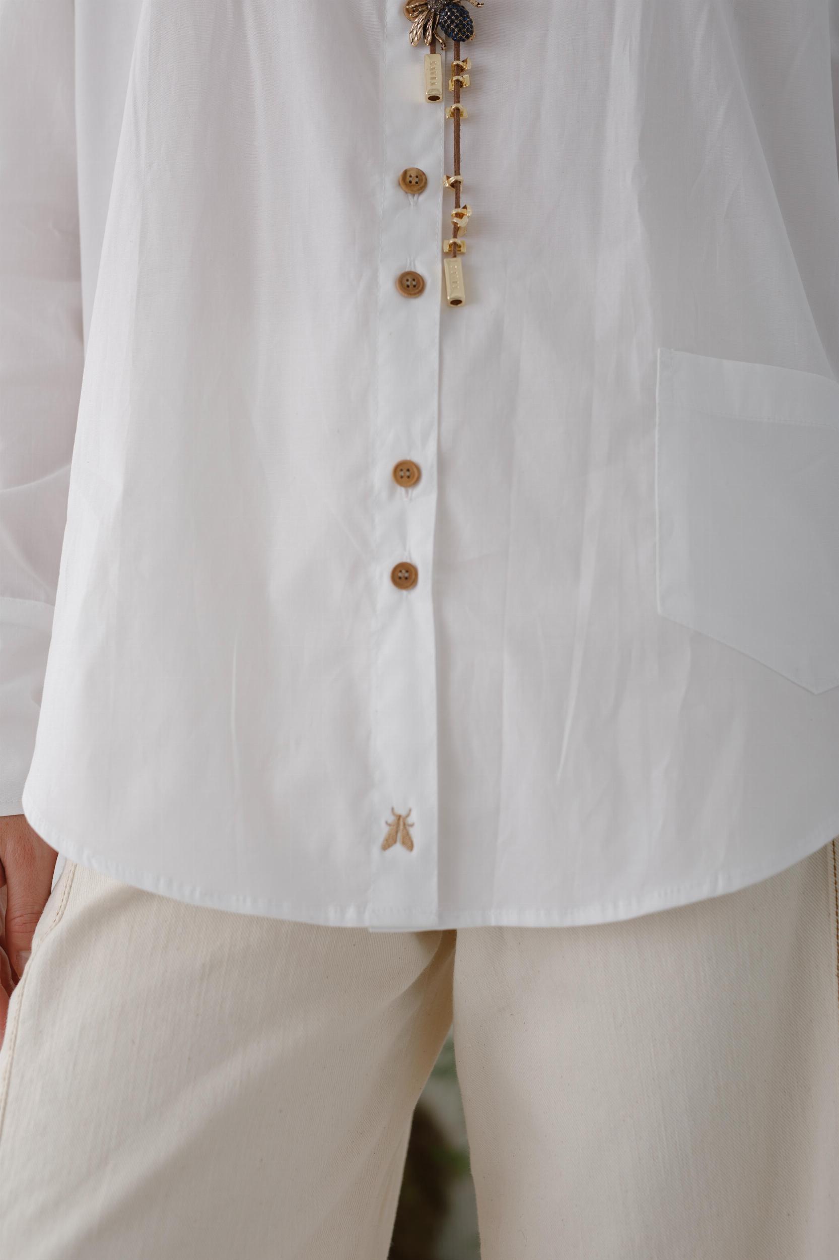 Camisa Onda Insect blanco talle unico