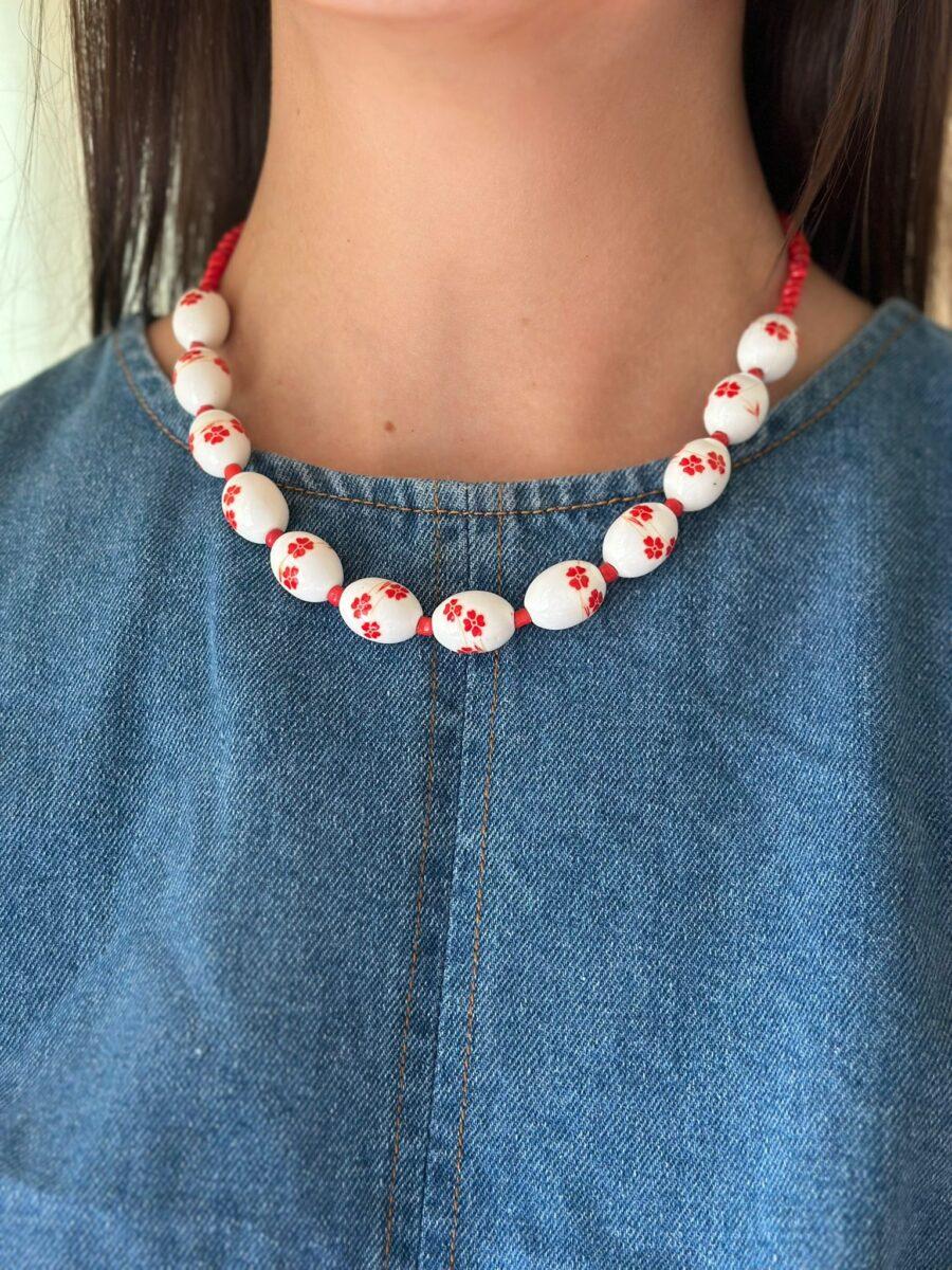 Collar Oia rojo talle unico