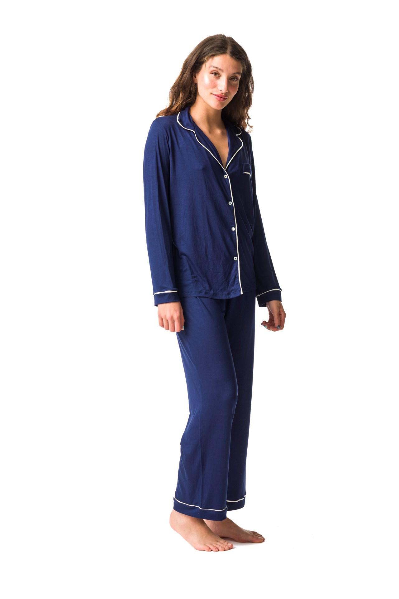 Donatella - Pijama Camisero Largo azul s