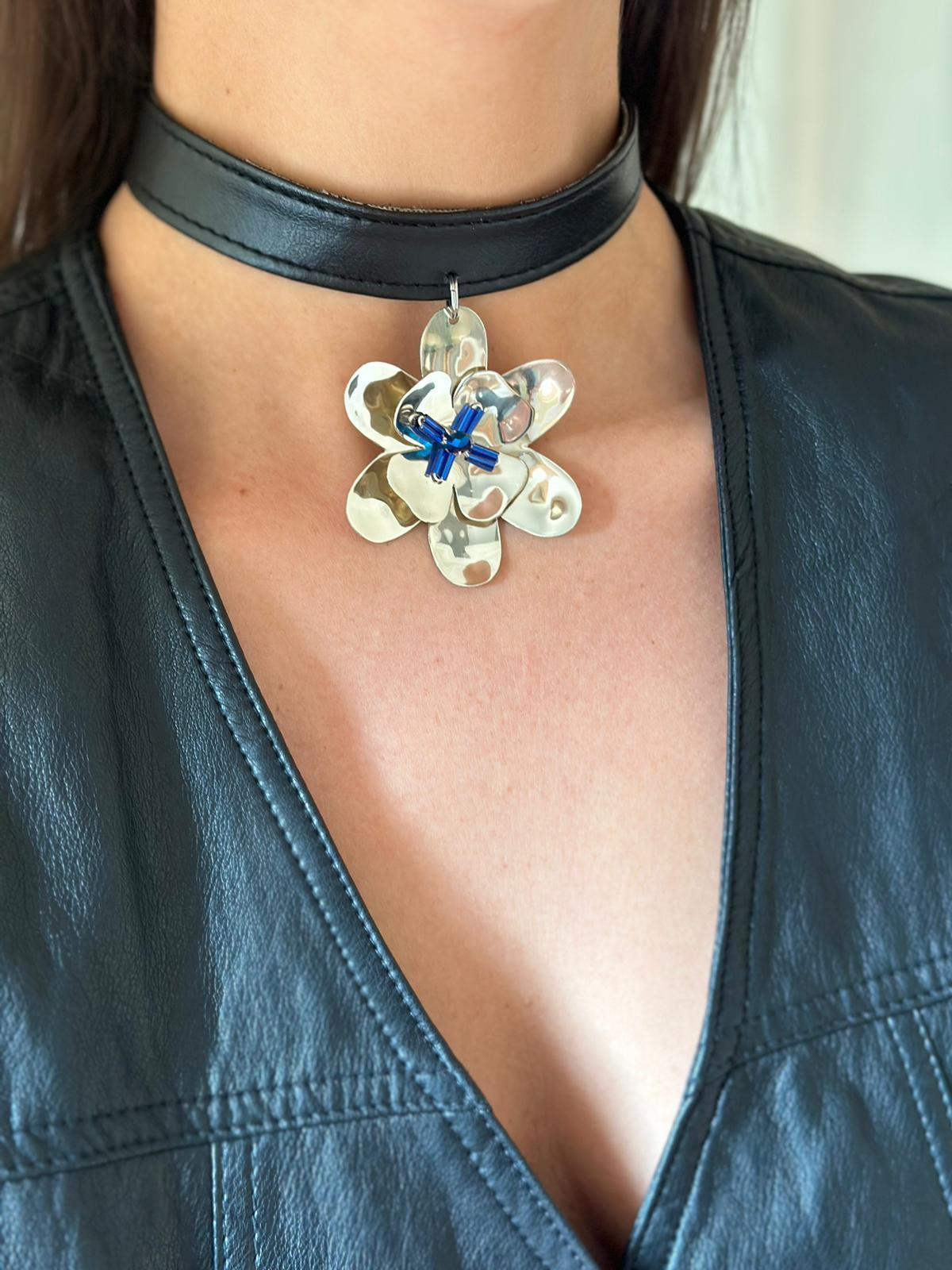 Choker Narciso azul talle unico