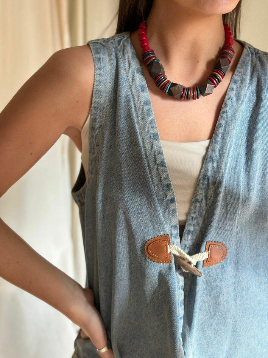 Collar Etnic marron talle unico