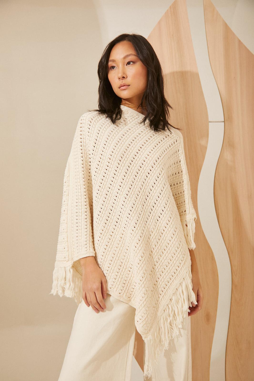 PONCHO WIND crudo talle unico