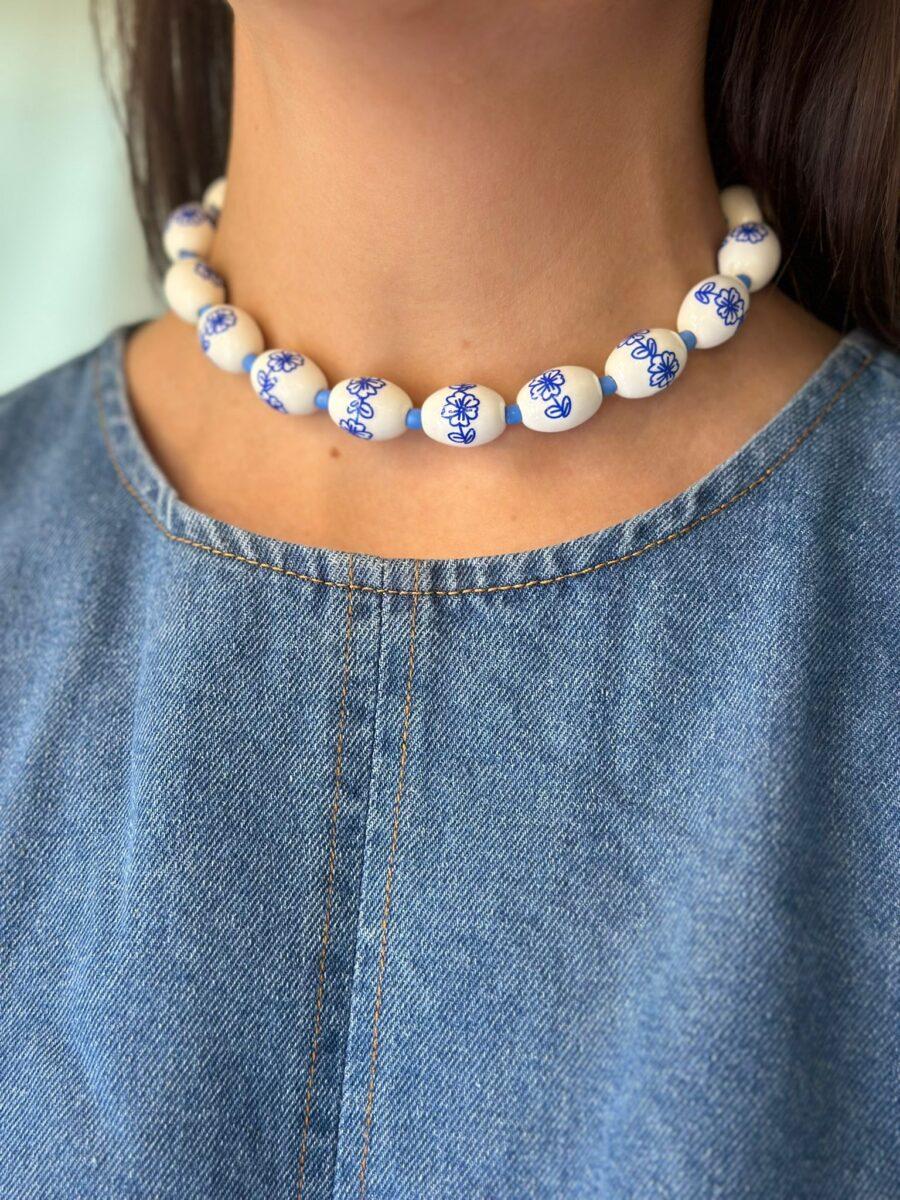 Collar Oia lavanda talle unico