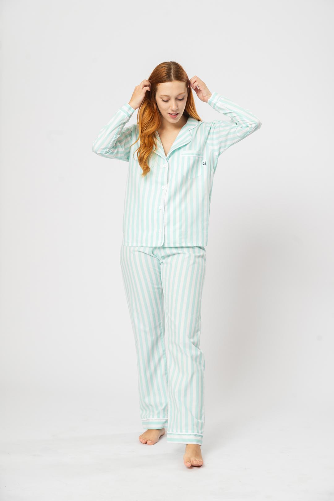 Pijama Camisero Mercurio verde agua 1
