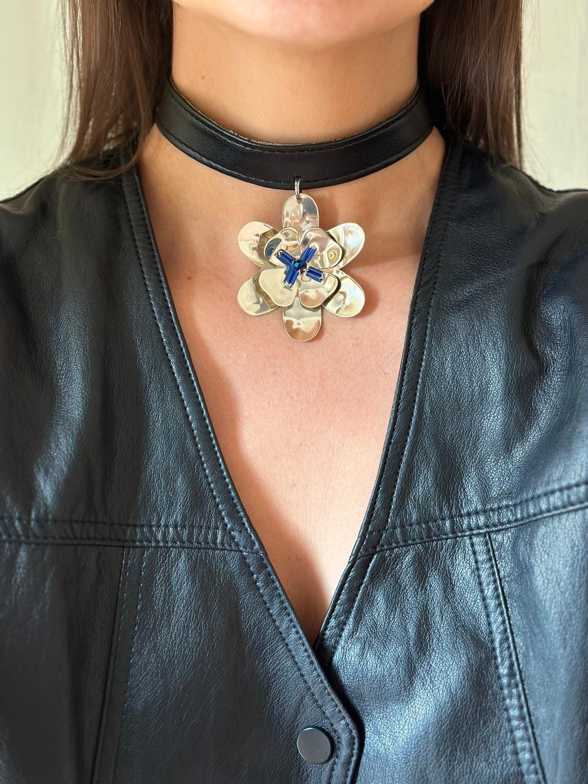 Choker Narciso azul talle unico