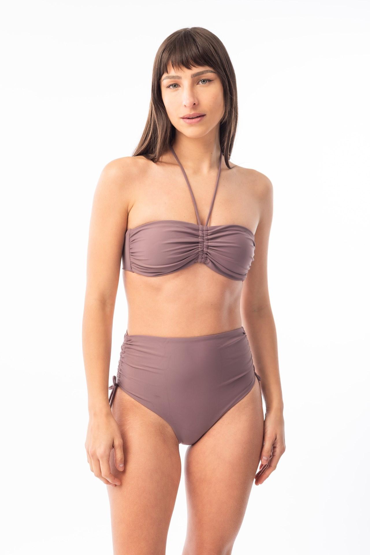 Londres- Bikini Tiro Alto con Jaretas violeta m