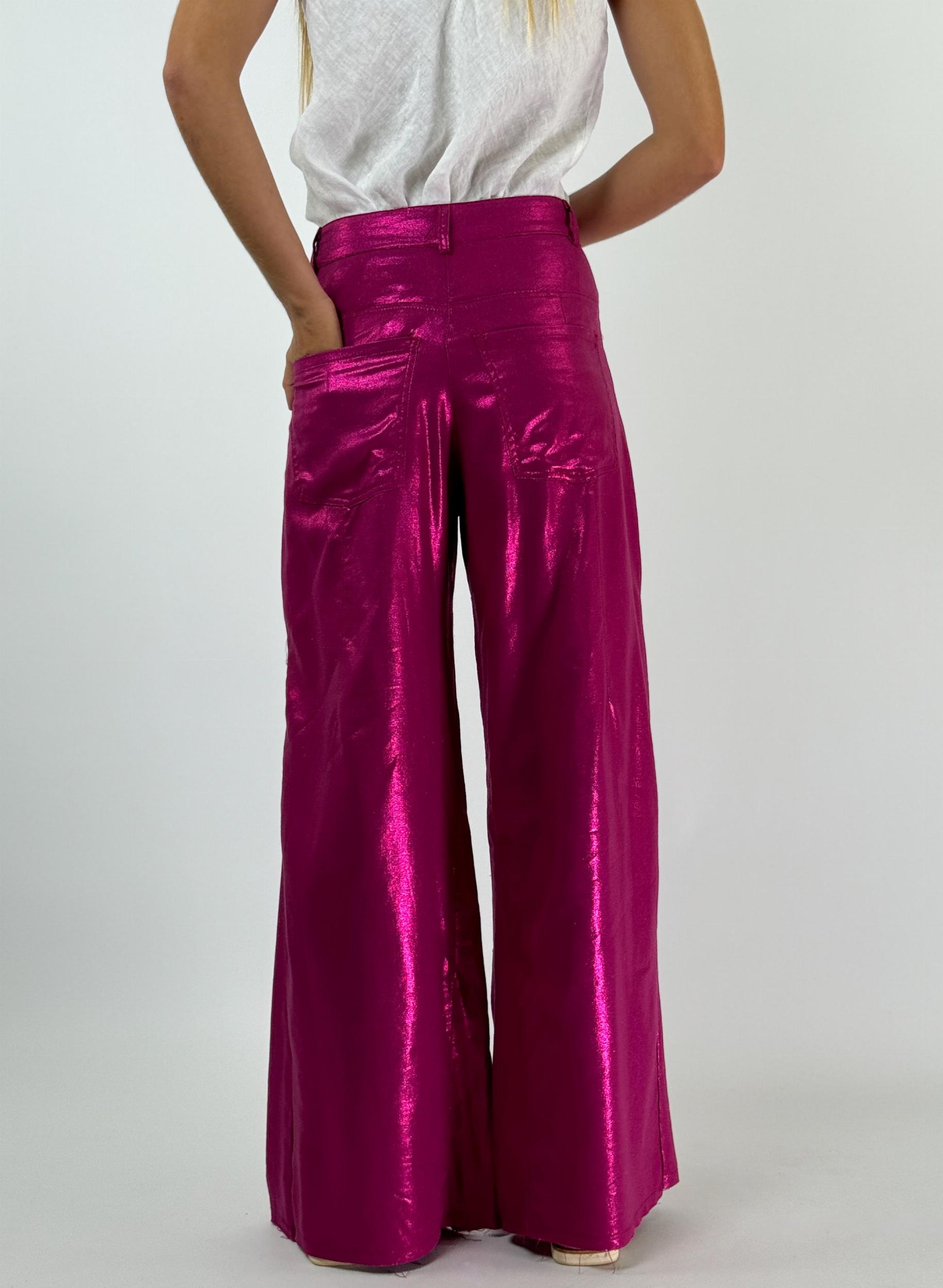 PANTALON JACINTO METALIZADO fucsia xxs