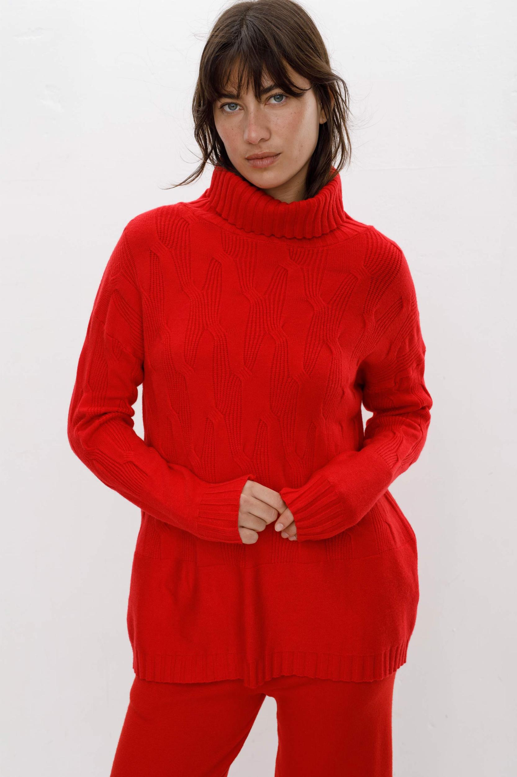 Sweater Poleron Liz rojo talle unico