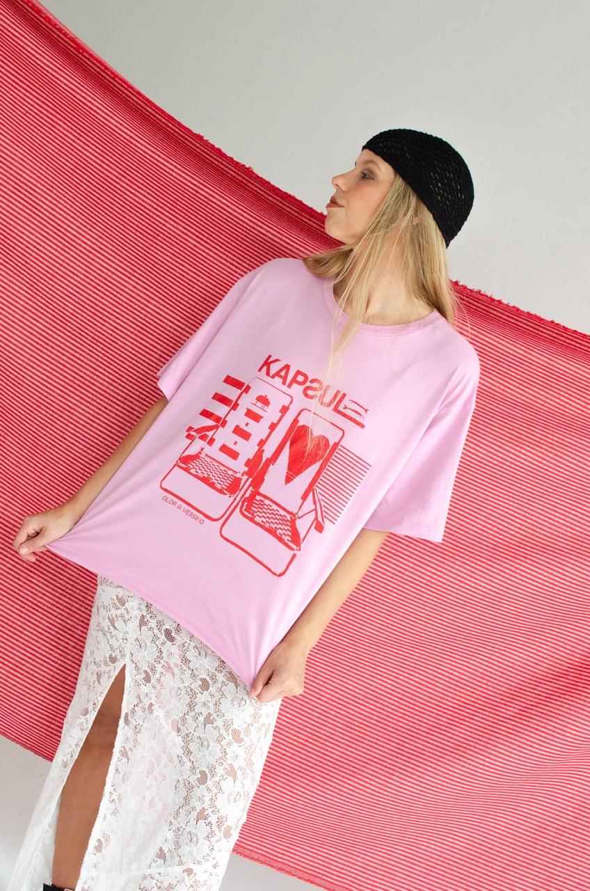 TSHIRT MANSA rosado s