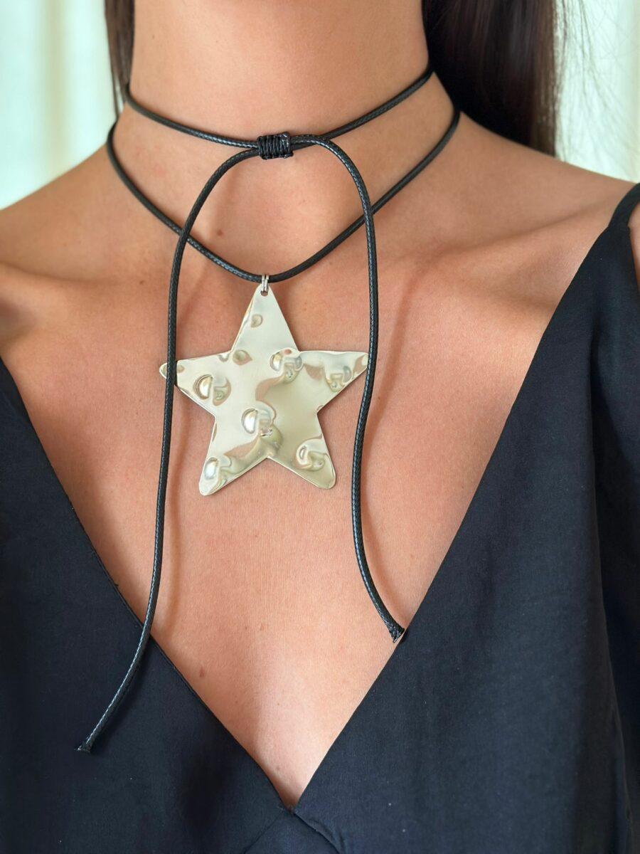 Collar Lali plateado talle unico