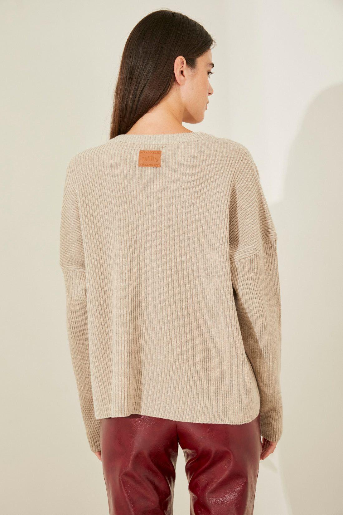 Sweater Brooklyn tostado talle unico