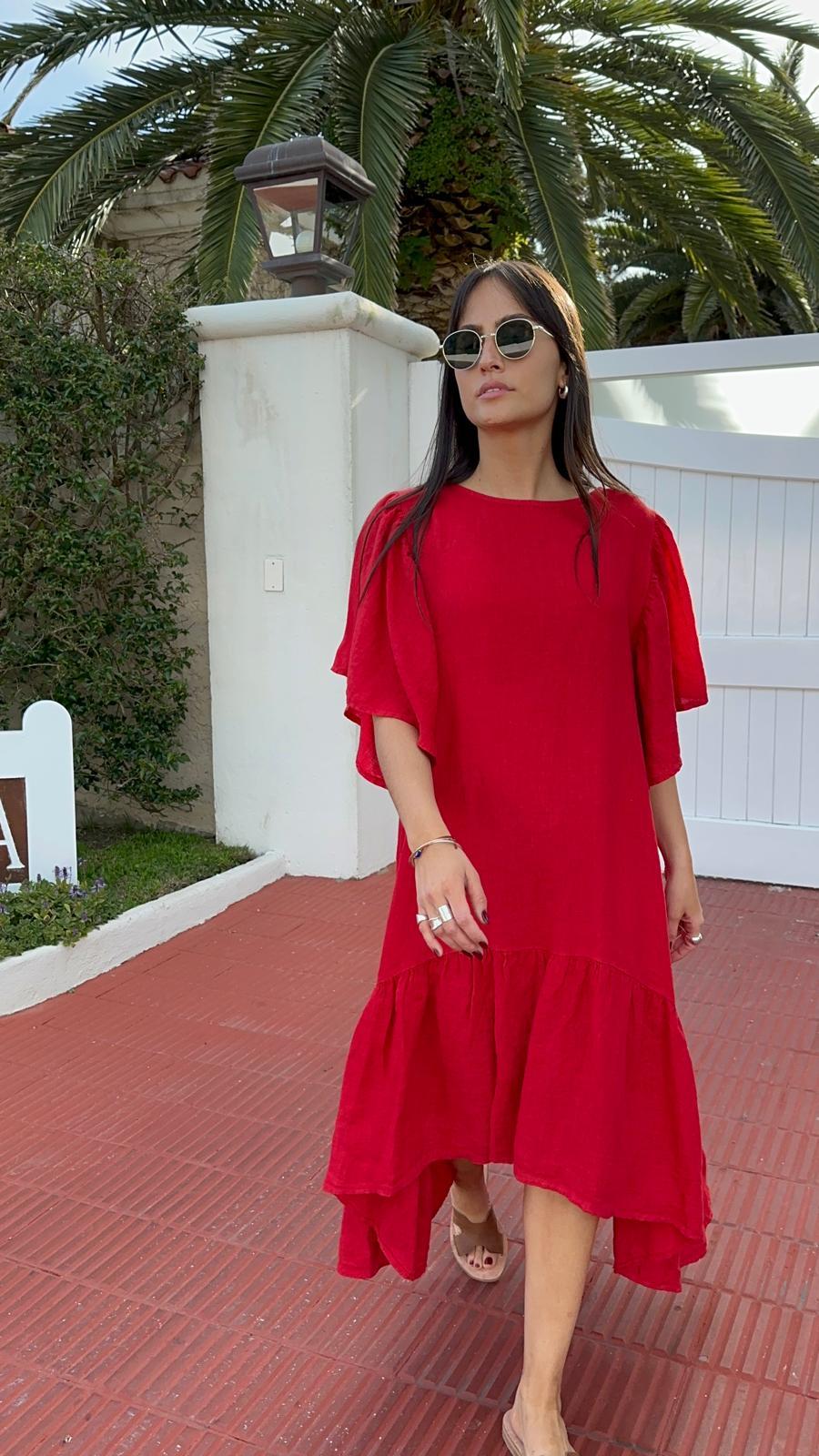 Vestido Verona rojo talle unico