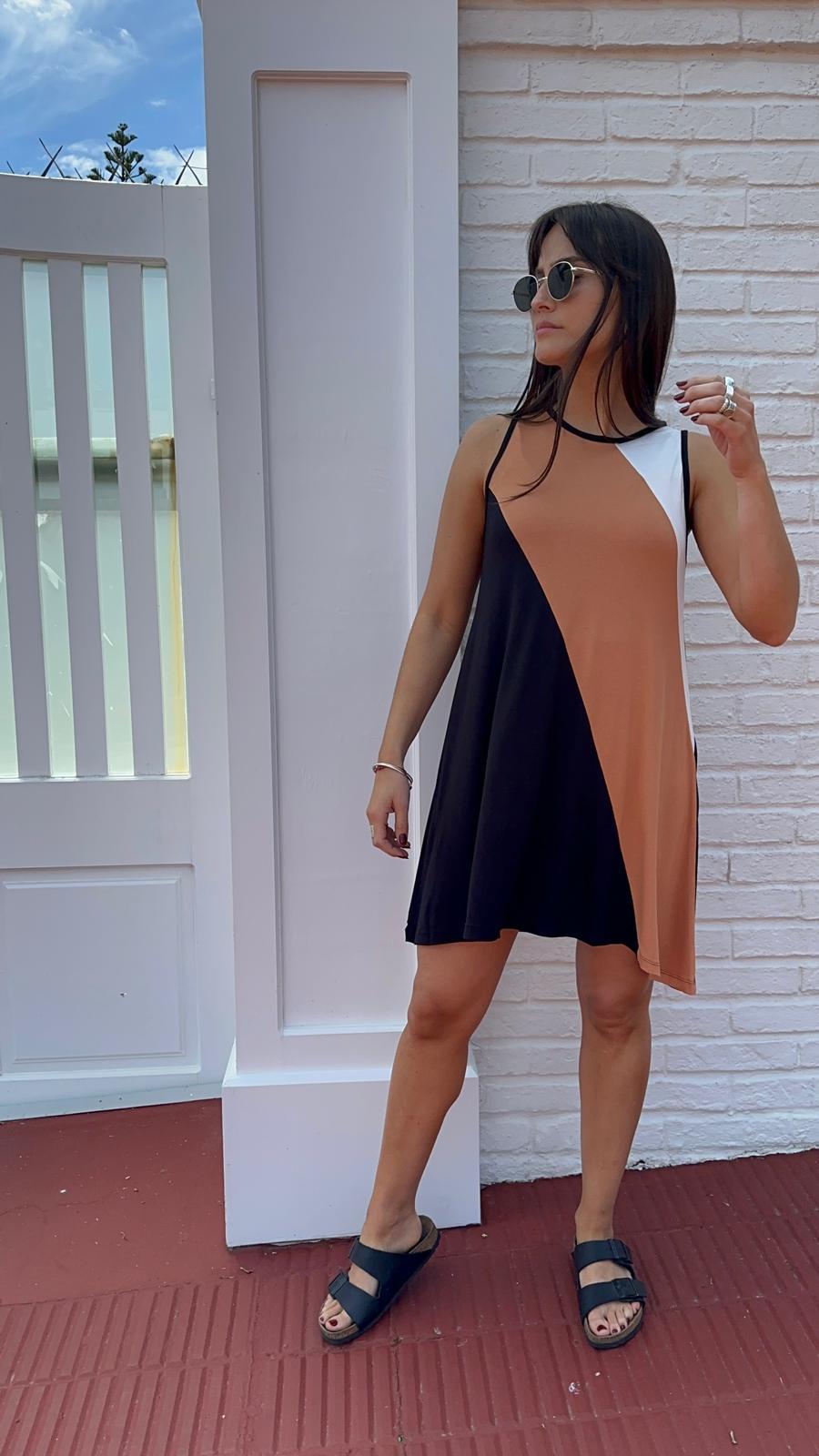 Vestido Madison camel talle unico