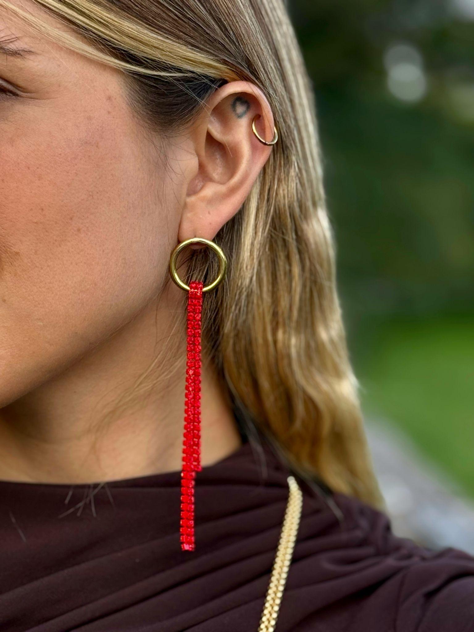 Aro Chic Dorado rojo talle unico