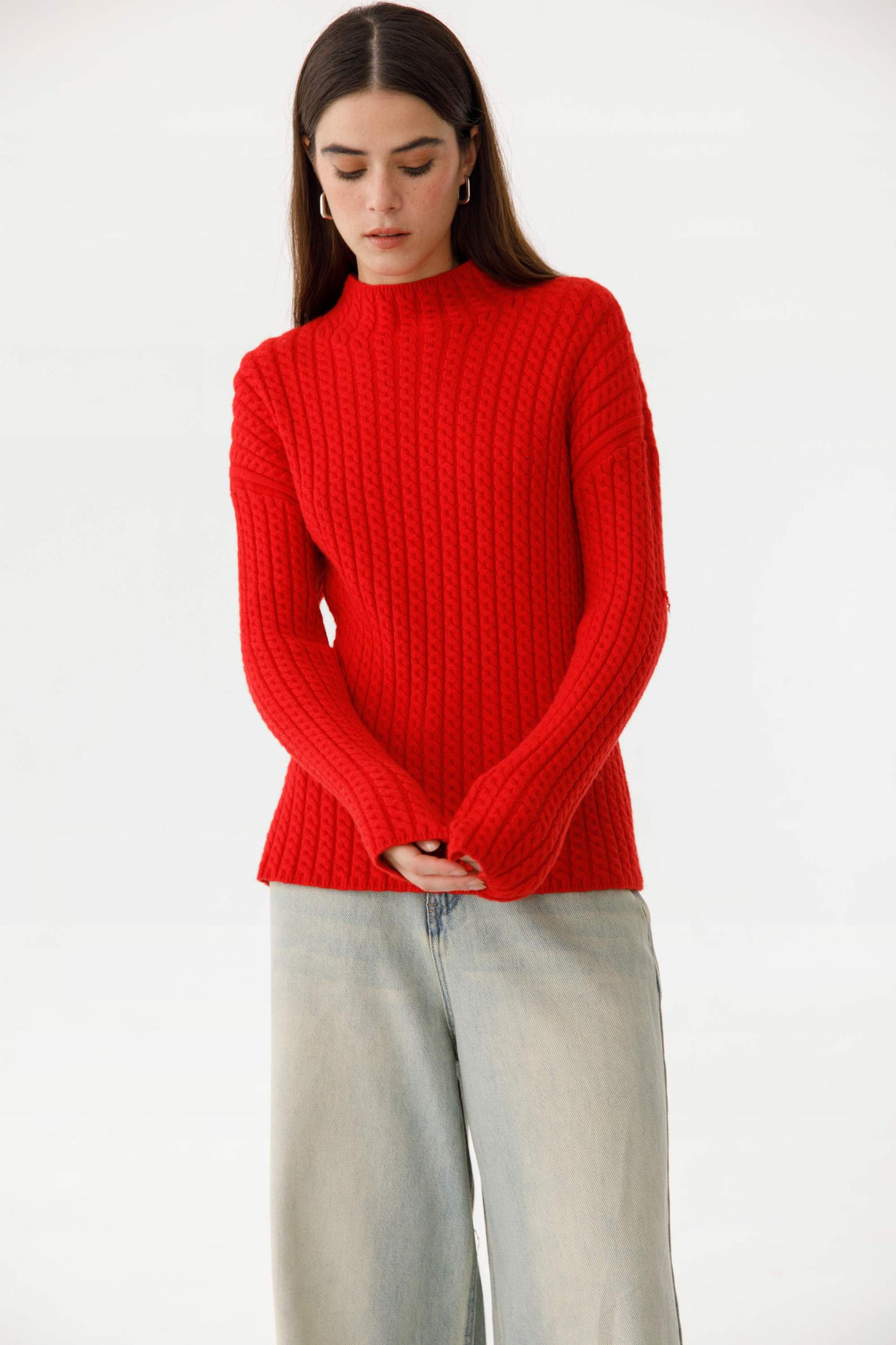 Sweater Espiral rojo talle unico
