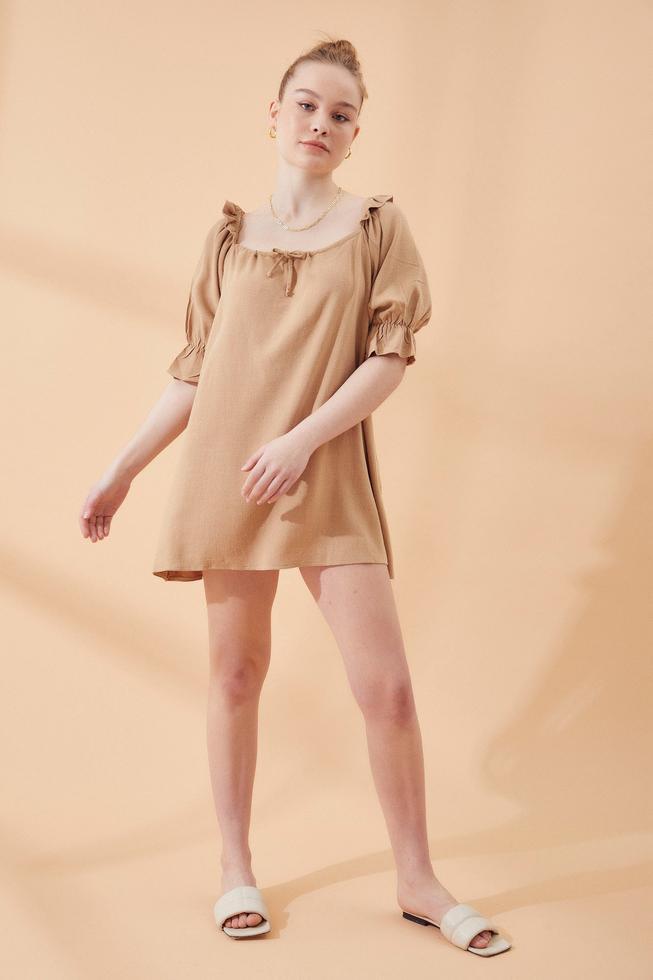 VESTIDO CAPRI camel m/l