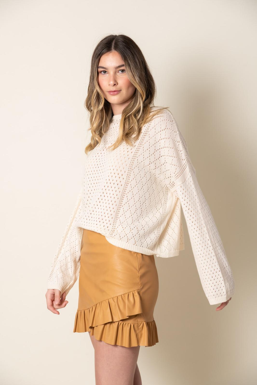 FALDA SLASH camel s