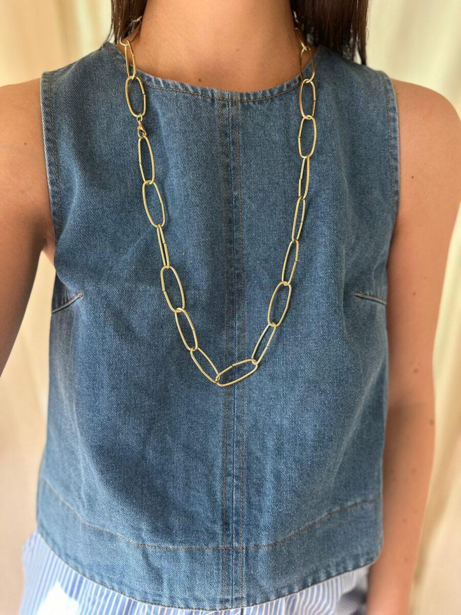 Collar Eslabones dorado talle unico