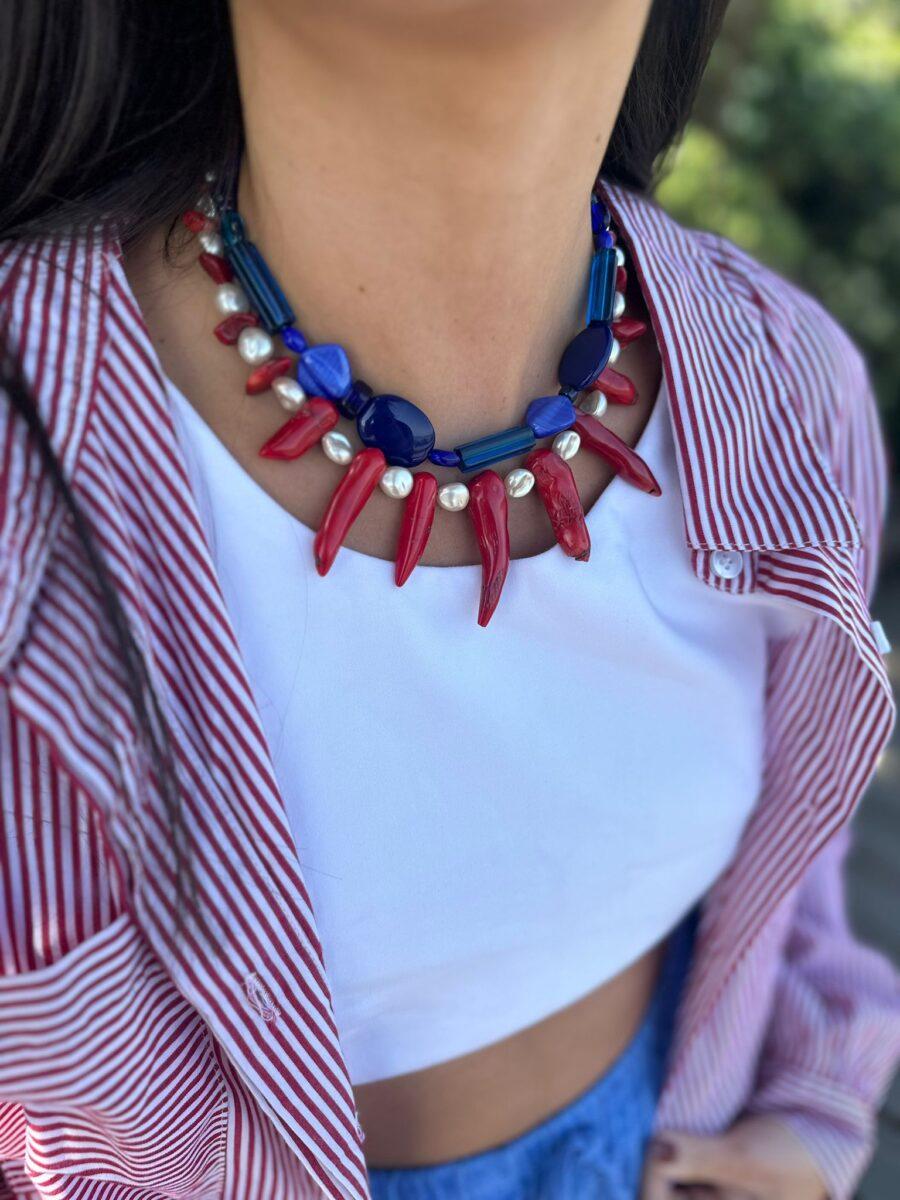 Collar Tocha rojo talle unico