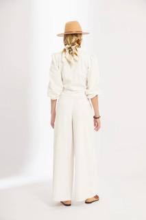 Pantalon Super Culotte en Canvas - Off-White blanco s